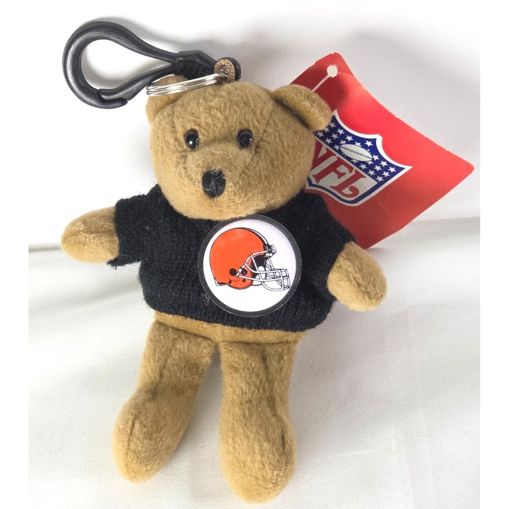 NFL Cleveland Browns Plush‎ Bear Keychain Bag Clip Hunter Licensed Fan Toy